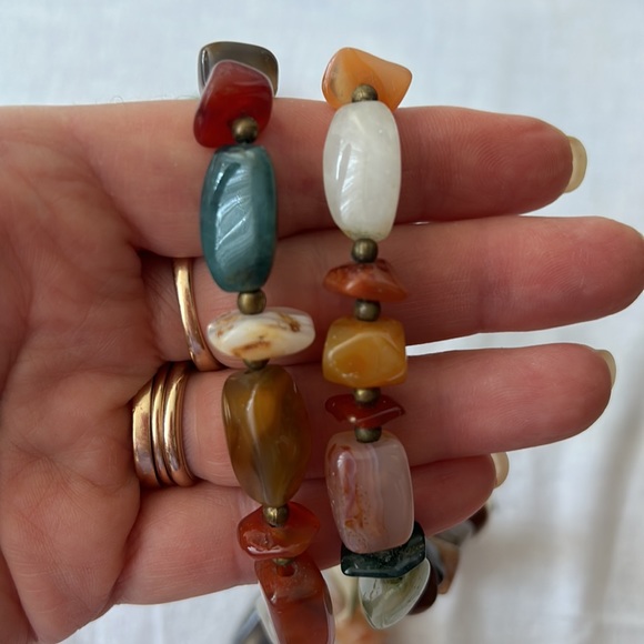 Agate gemstone necklace - Picture 5 of 8